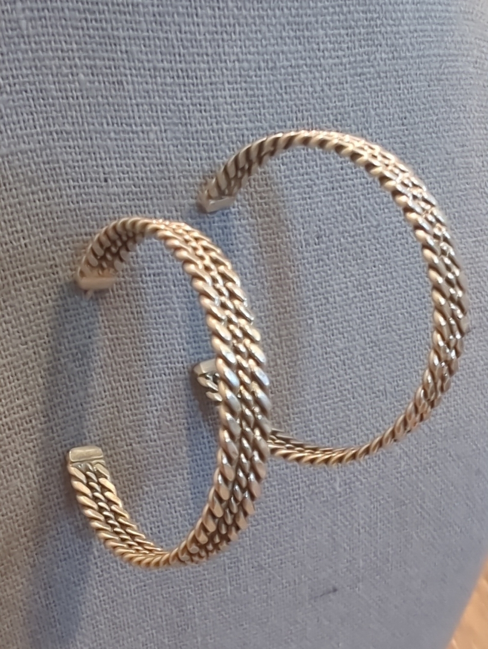 Navajo Handmade Sterling Silver Hoops Earrings NWT
